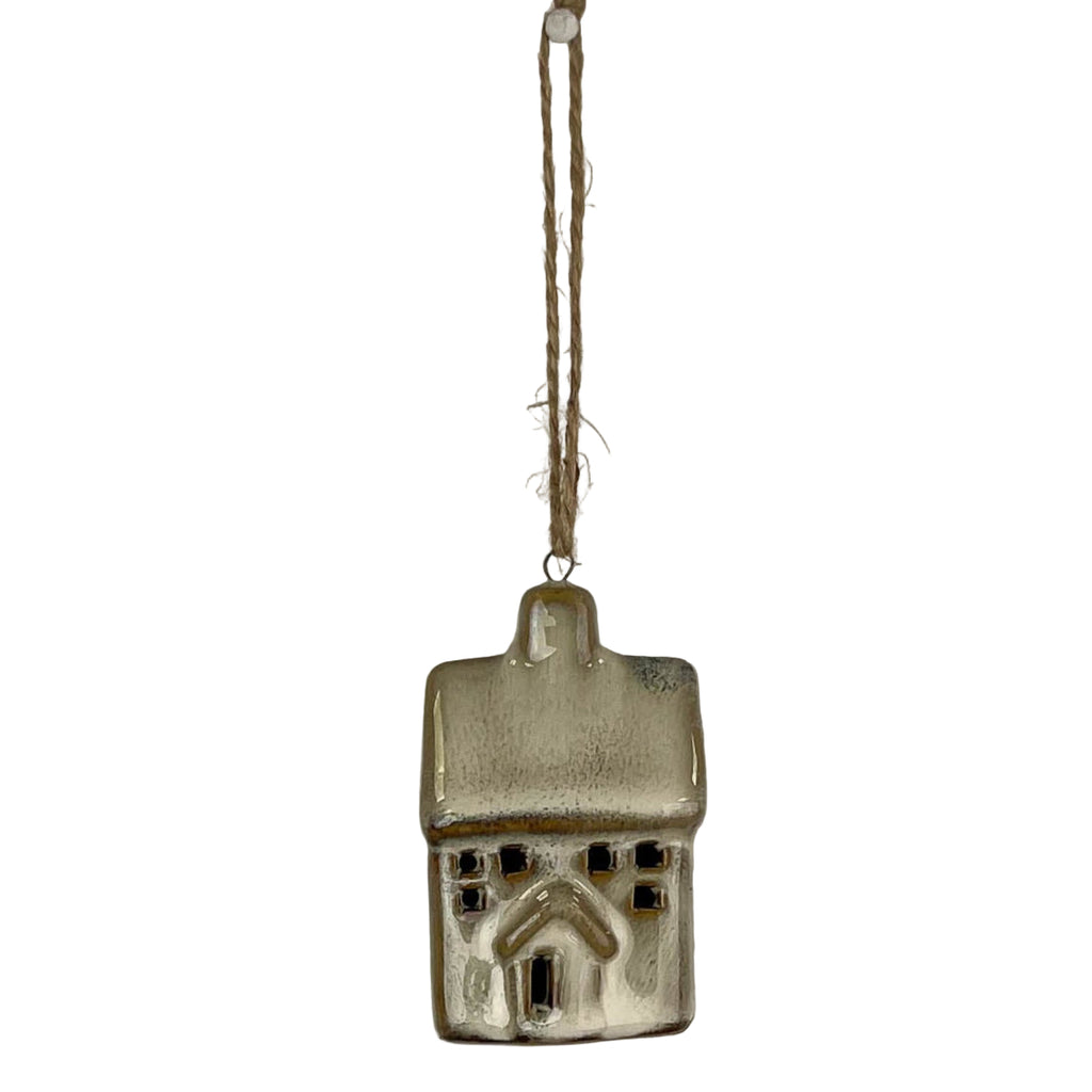 Beige Mottle Ceramic Hanging House Decoration 7cm Style Two | Annie Mo