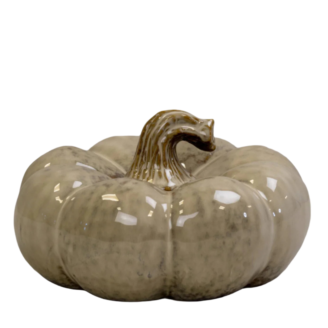 Beige Mottle Ceramic Pumpkin Decoration (10.5cm) | Annie Mo's