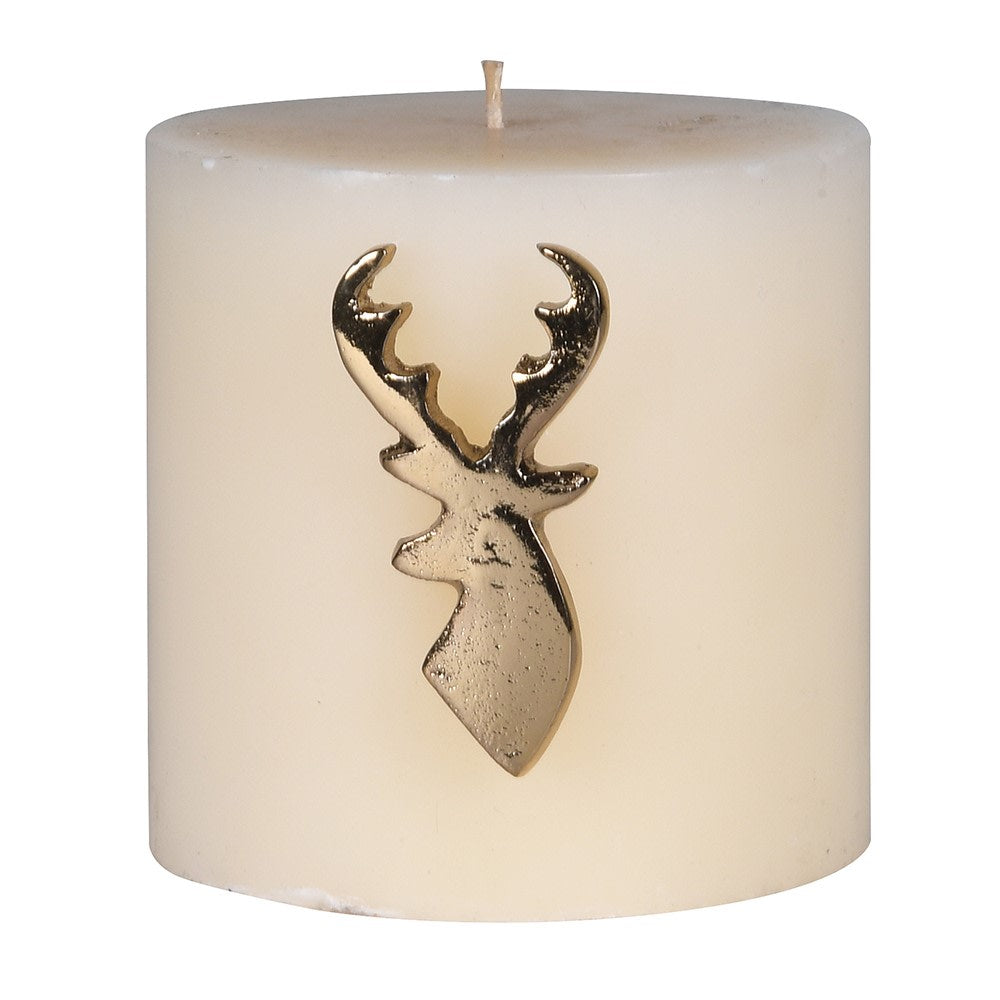 Set of Four Gold Deer Head Candle Pins 7cm | Annie Mo's
