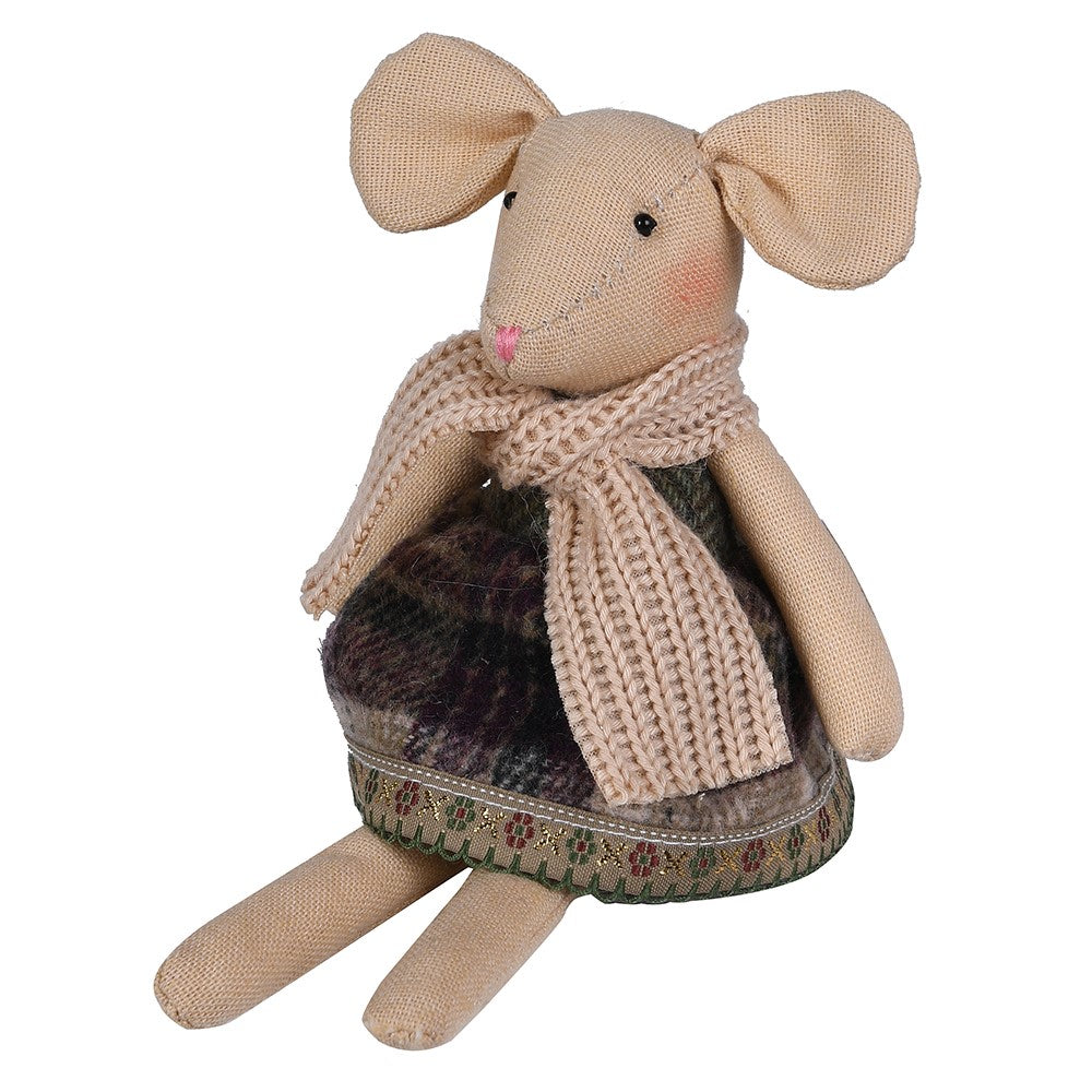 Plaid Pippin Mouse 18cm | Annie Mo's