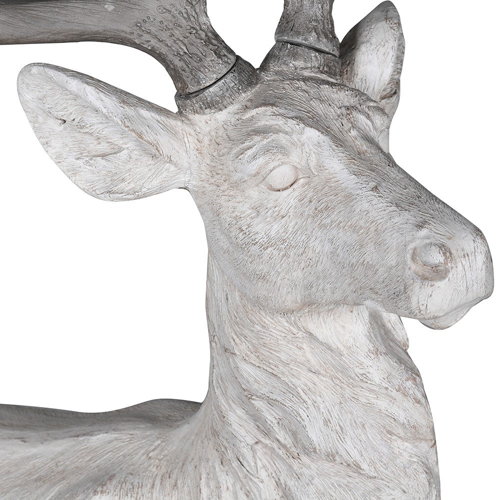 White Rustic Stag 127cm