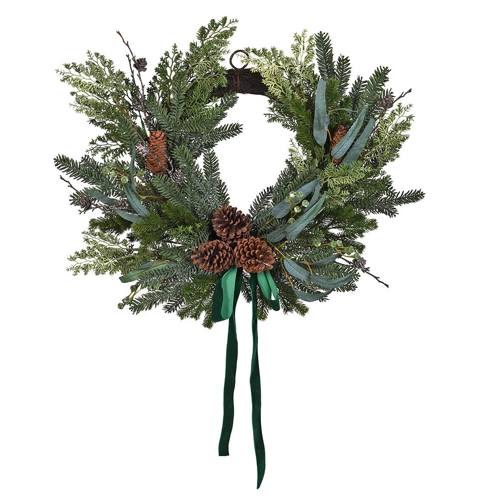 Pine Foliage Bow Wreath 60cm | Annie Mo's