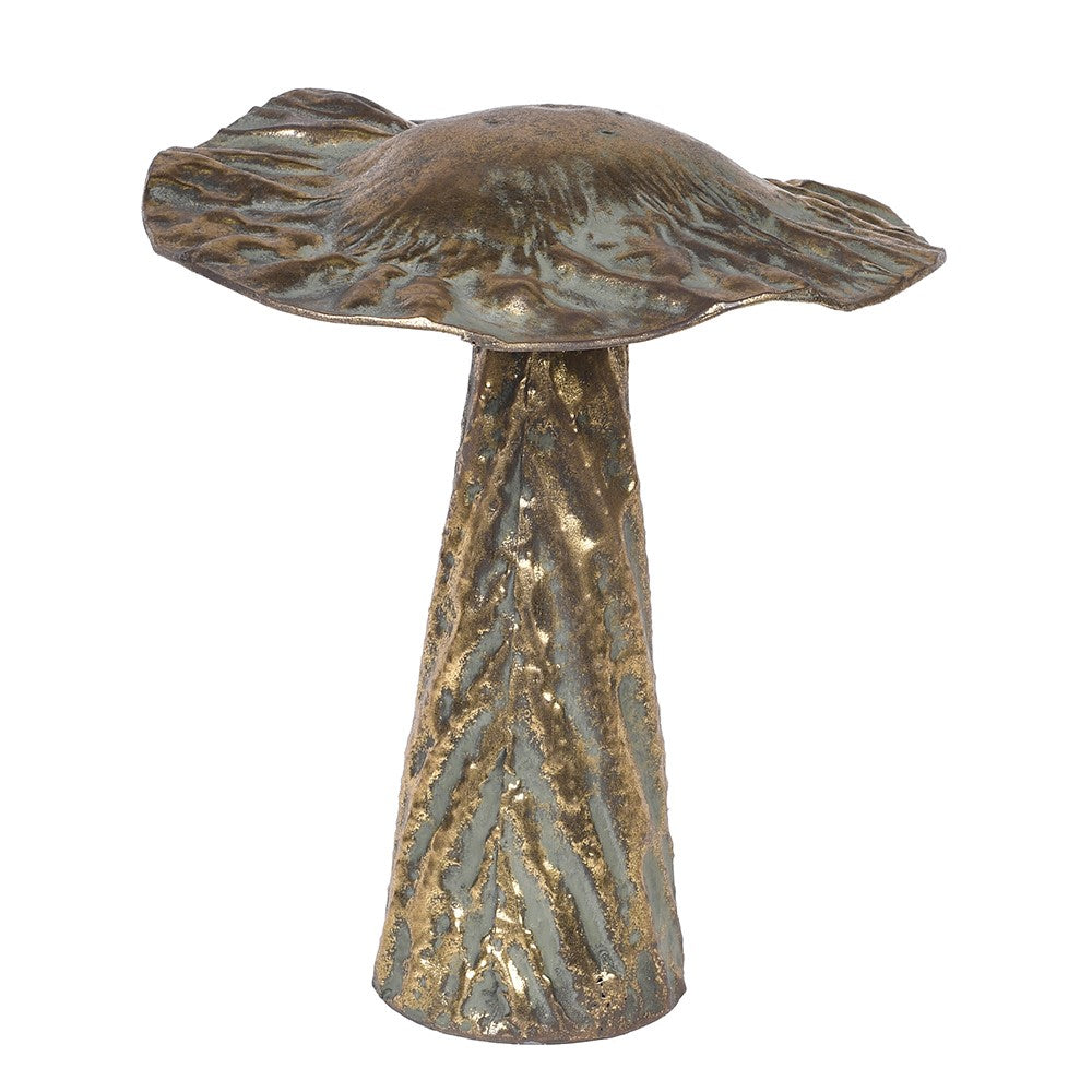 Aged Metal Golden Mushroom 27cm | Annie Mo's