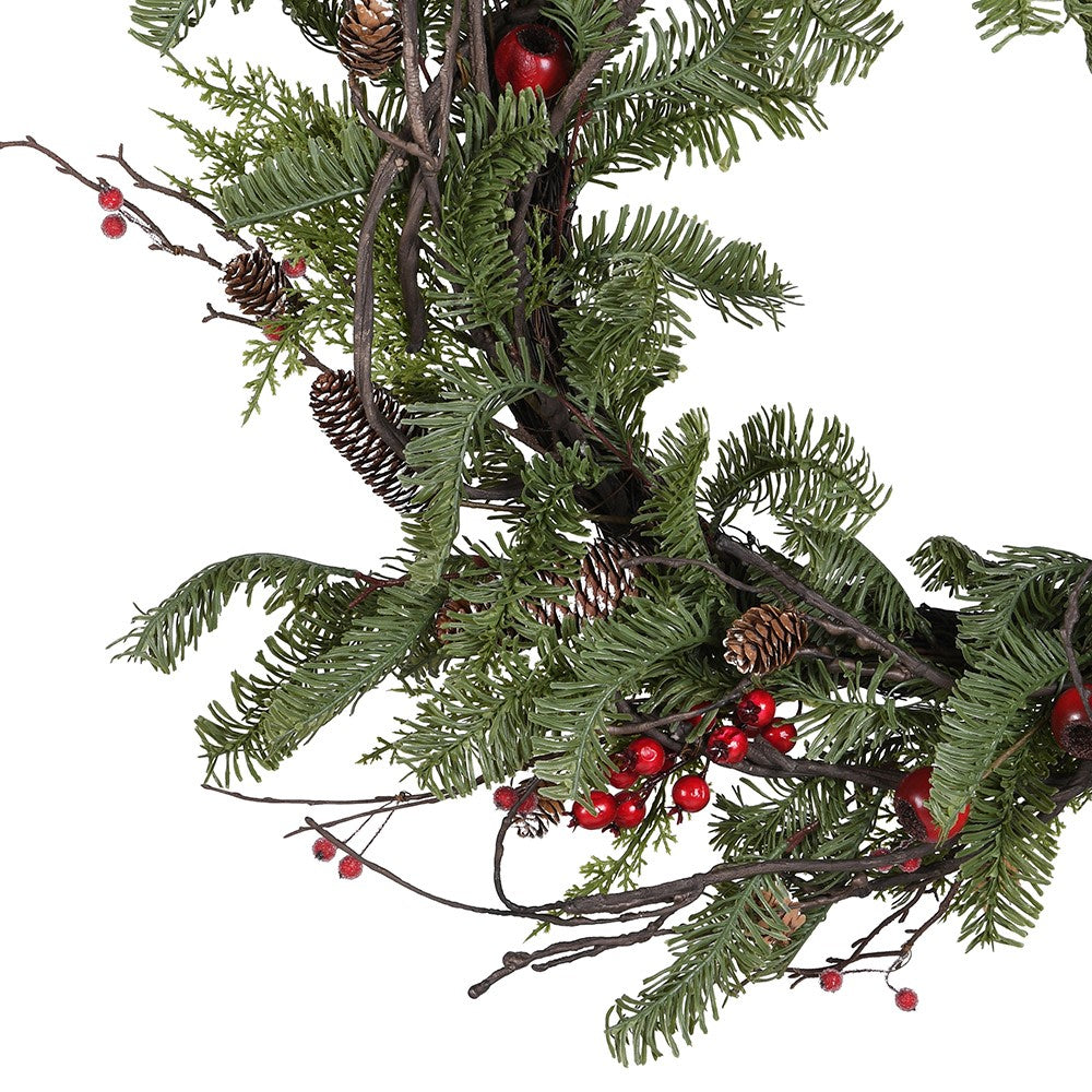 Berry and Pine Wreath 80cm