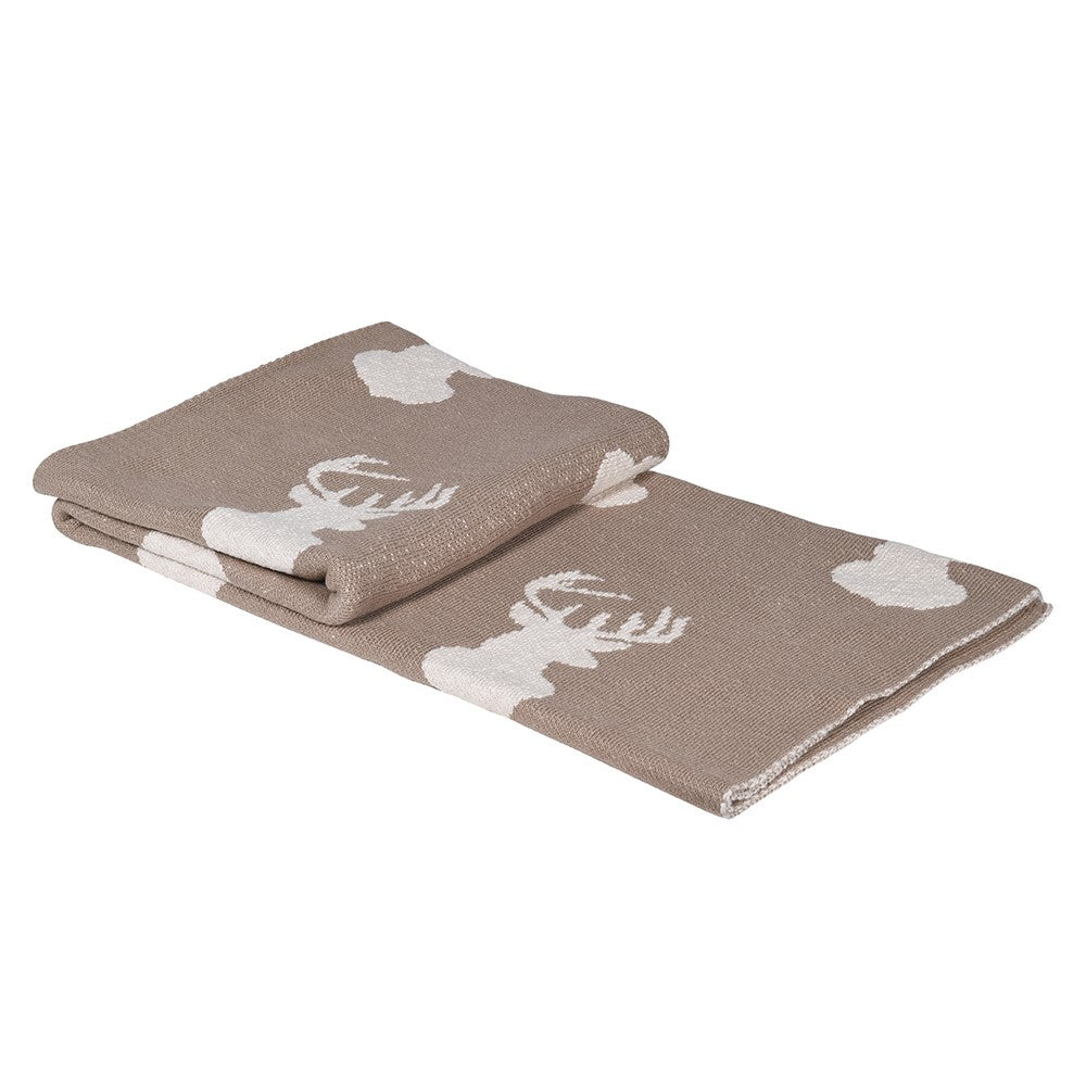 Stone Stag Head Throw 150cm | Annie Mo's