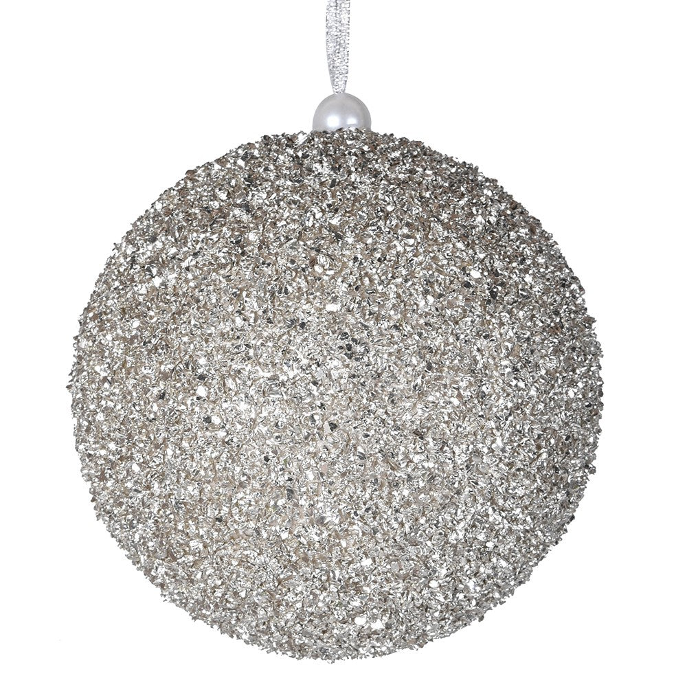 Frosted Sparkle Bauble 12cm | Annie Mo's