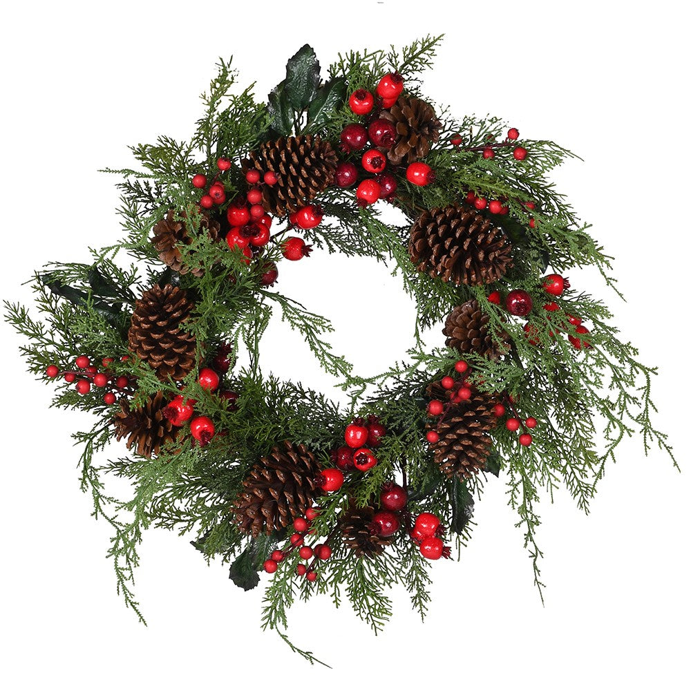 Pine Berry Pomegranate Wreath 55cm | Annie Mo's