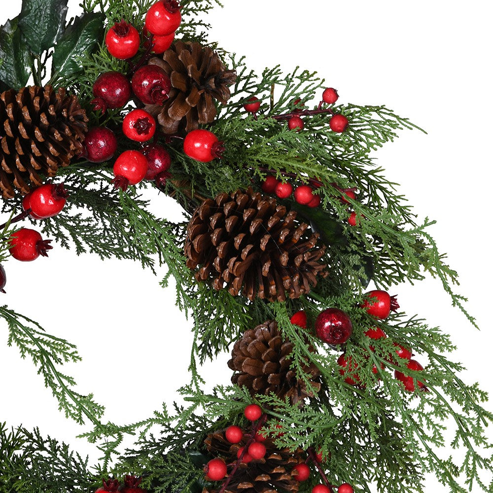 Pine Berry Pomegranate Wreath 55cm