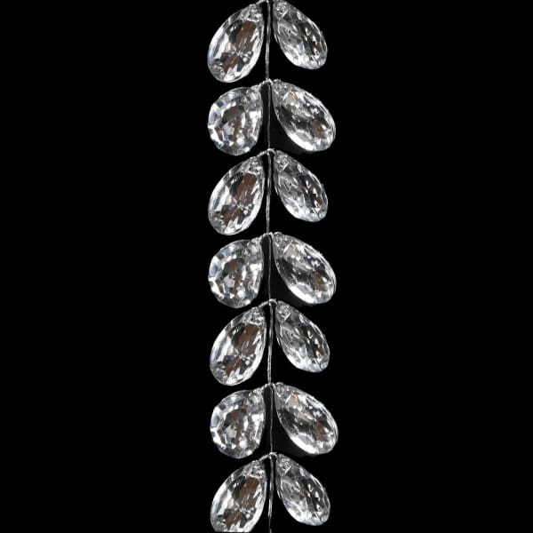 Silver Bead Laurel Leaf Garland 156cm