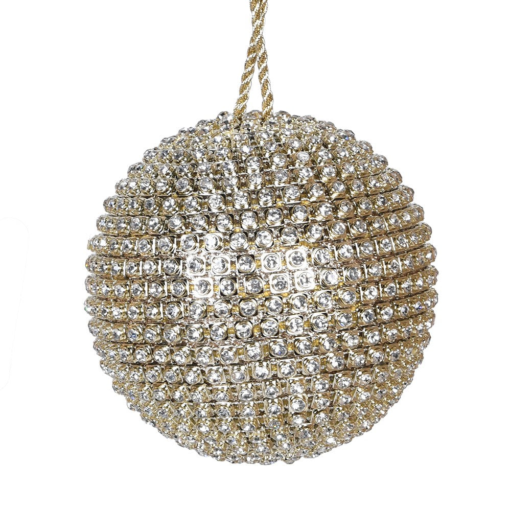 Gold Diamante Bauble 10cm | Annie Mo's