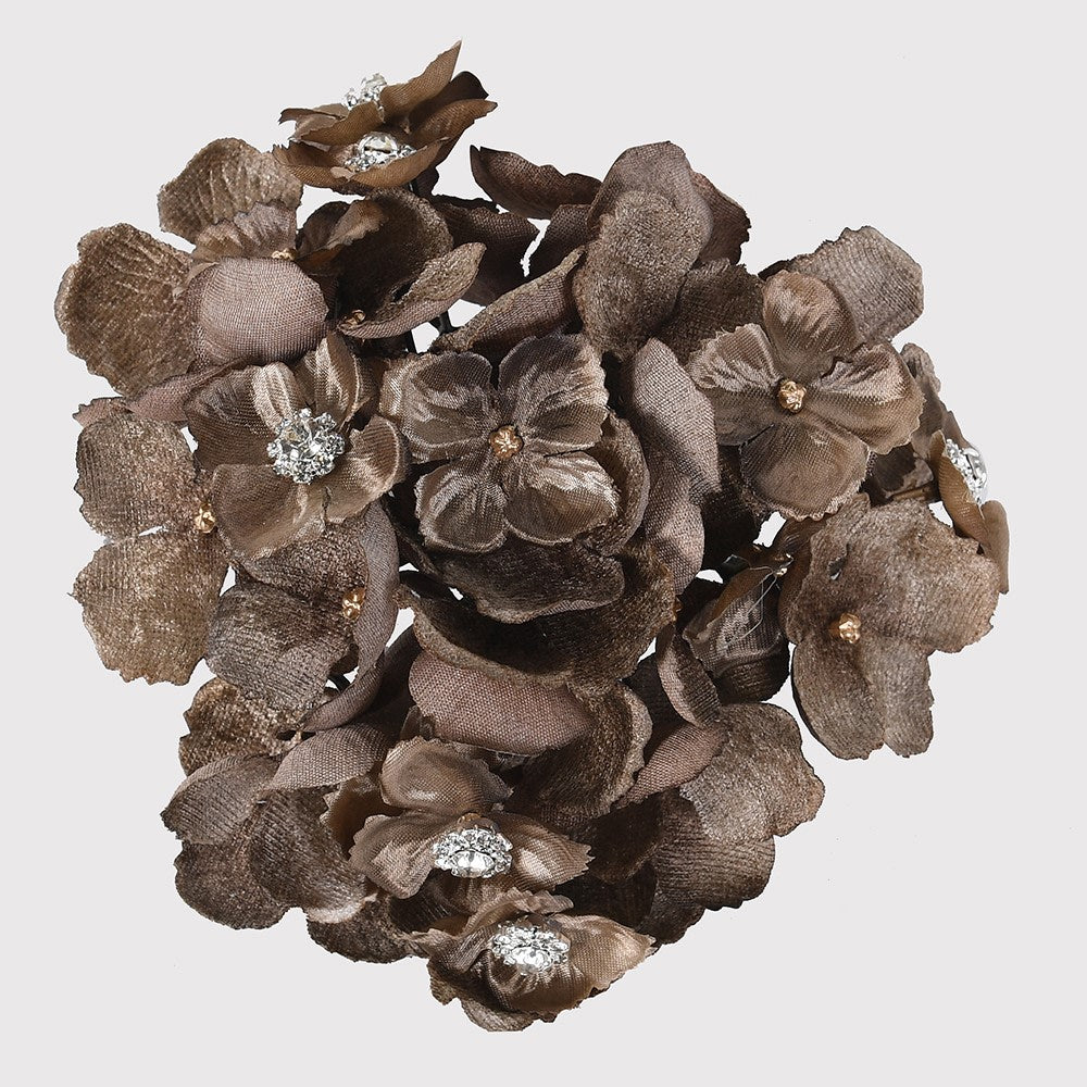 Mocha Hydrangea Clip 16cm | Annie Mo's