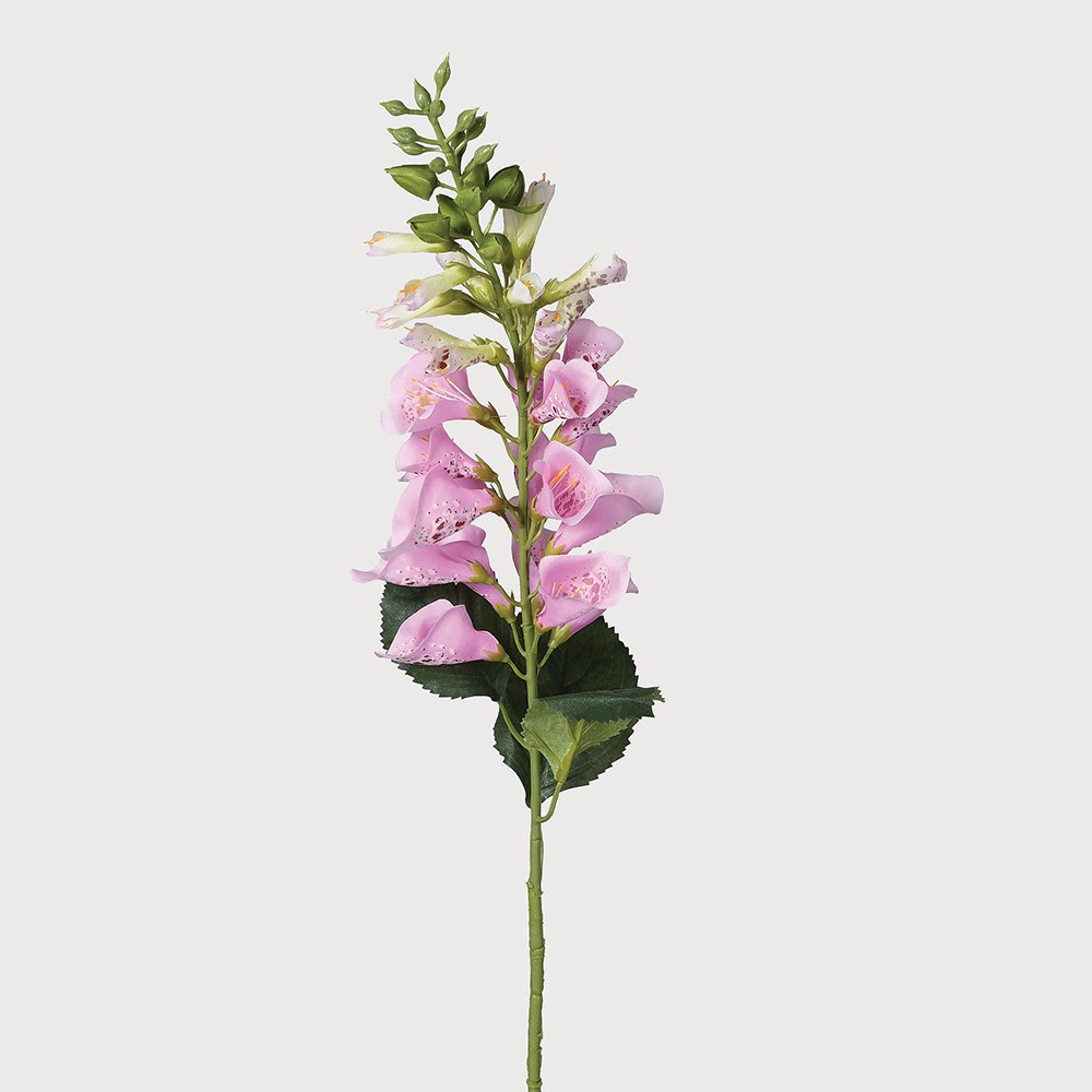 Pink Foxglove Spray with Leaves 87cm | Annie Mo's