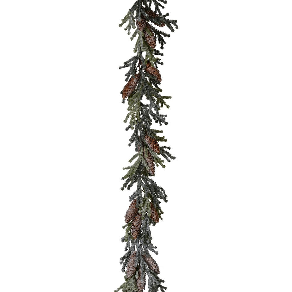 Frosted Pine with Cones Garland 180cm