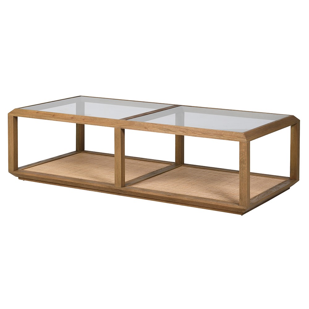 Oak and Glass Coffee Table 150cm | Annie Mo's