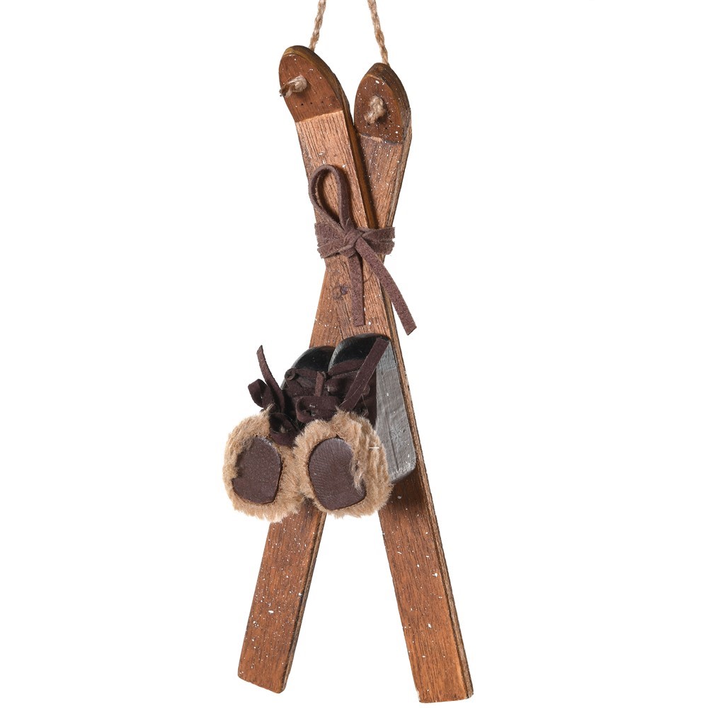 Hanging Vintage Look Mini Ski's 25cm | Annie Mo's