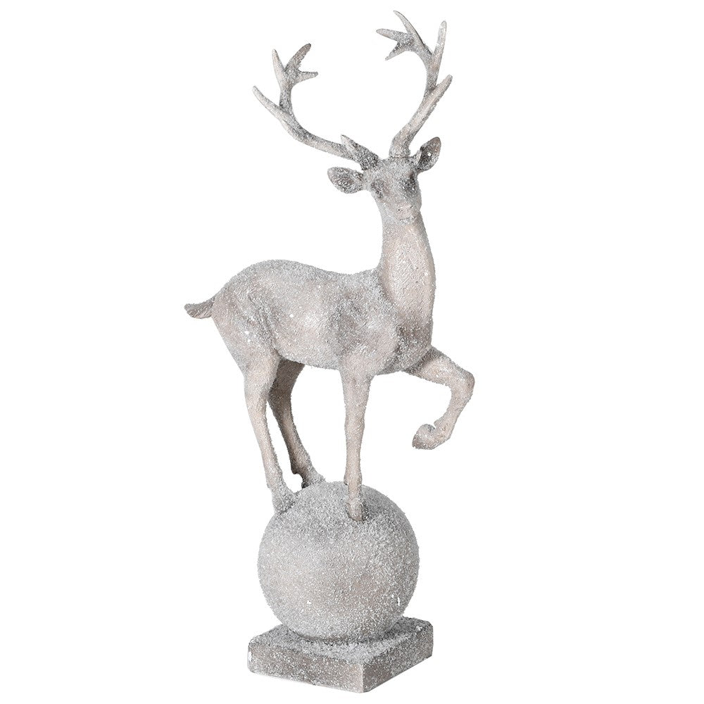 Frosted Grey Prancing Deer 69cm | Annie Mo's