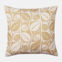 Ochre Scandi Leaves and Acorns Cushion with Feather Inner 50cm x 50cm