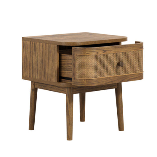 Cayman Smoked Bedside Cabinet 52cm