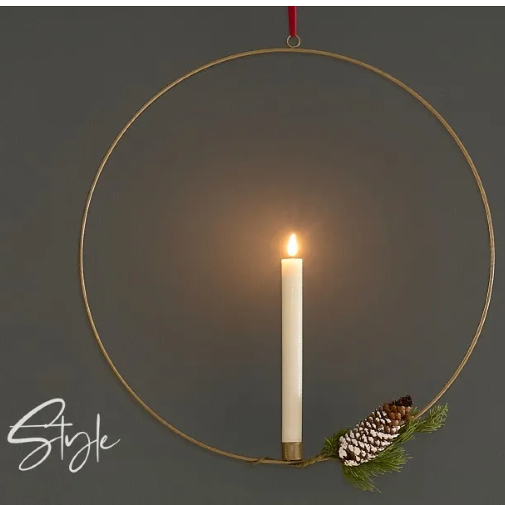 Candle Ring (45cm) - Gold - Battery Operated