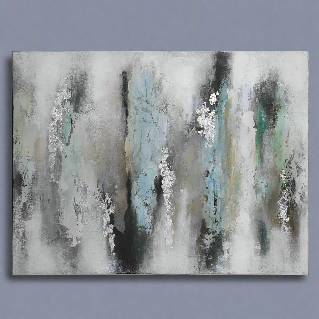 Celadon Abstract Textural Painting 120cm | Annie Mo's