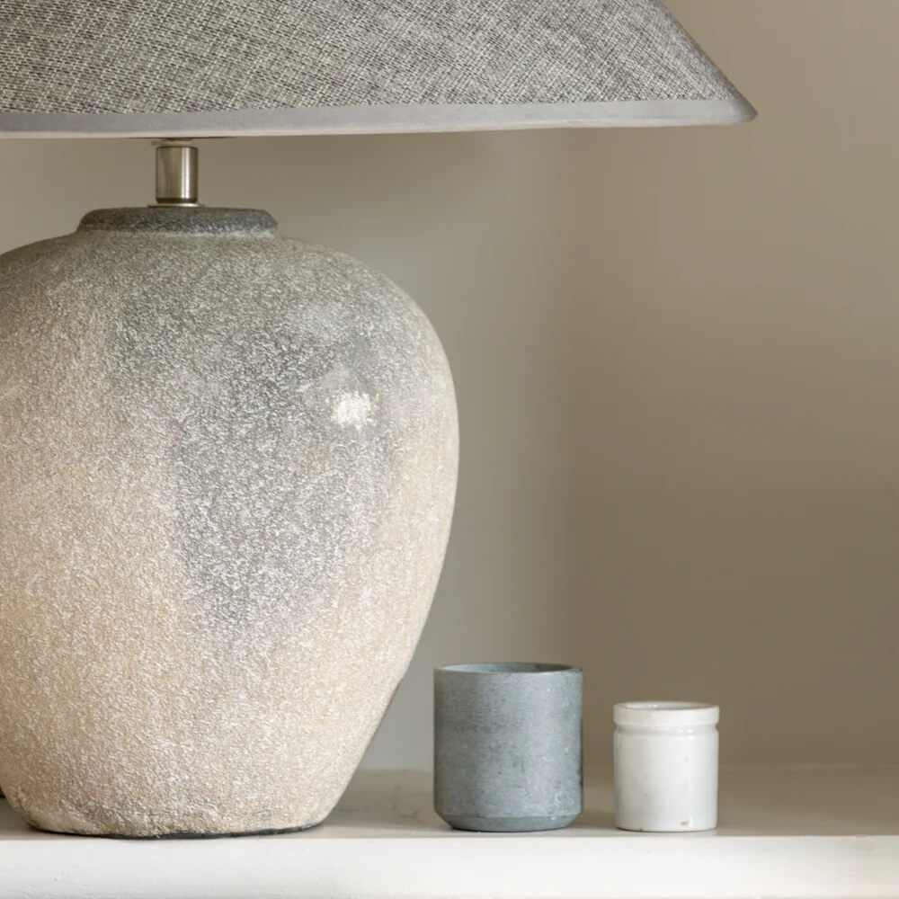 Ceramic Lamp Ceramic with Dark Grey Shade-3