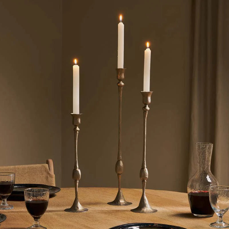 Chaipat Candlestick - Antique Brass - Size Choice | Annie Mo's