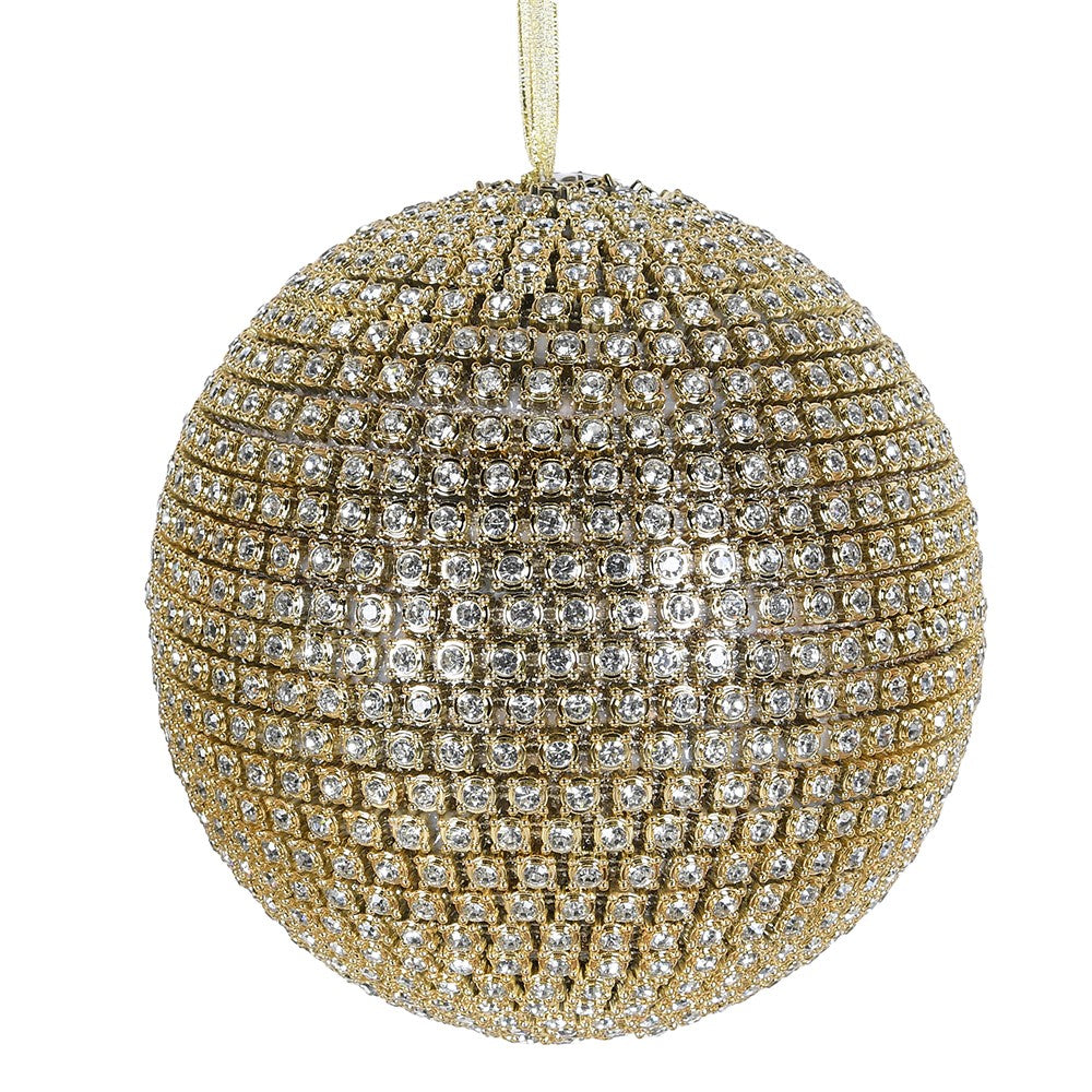 Champagne Diamante Bauble 17cm | Annie Mo's