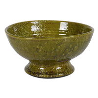 Citrine Green Glazed Terracotta Bowl 37cm | Annie Mo's