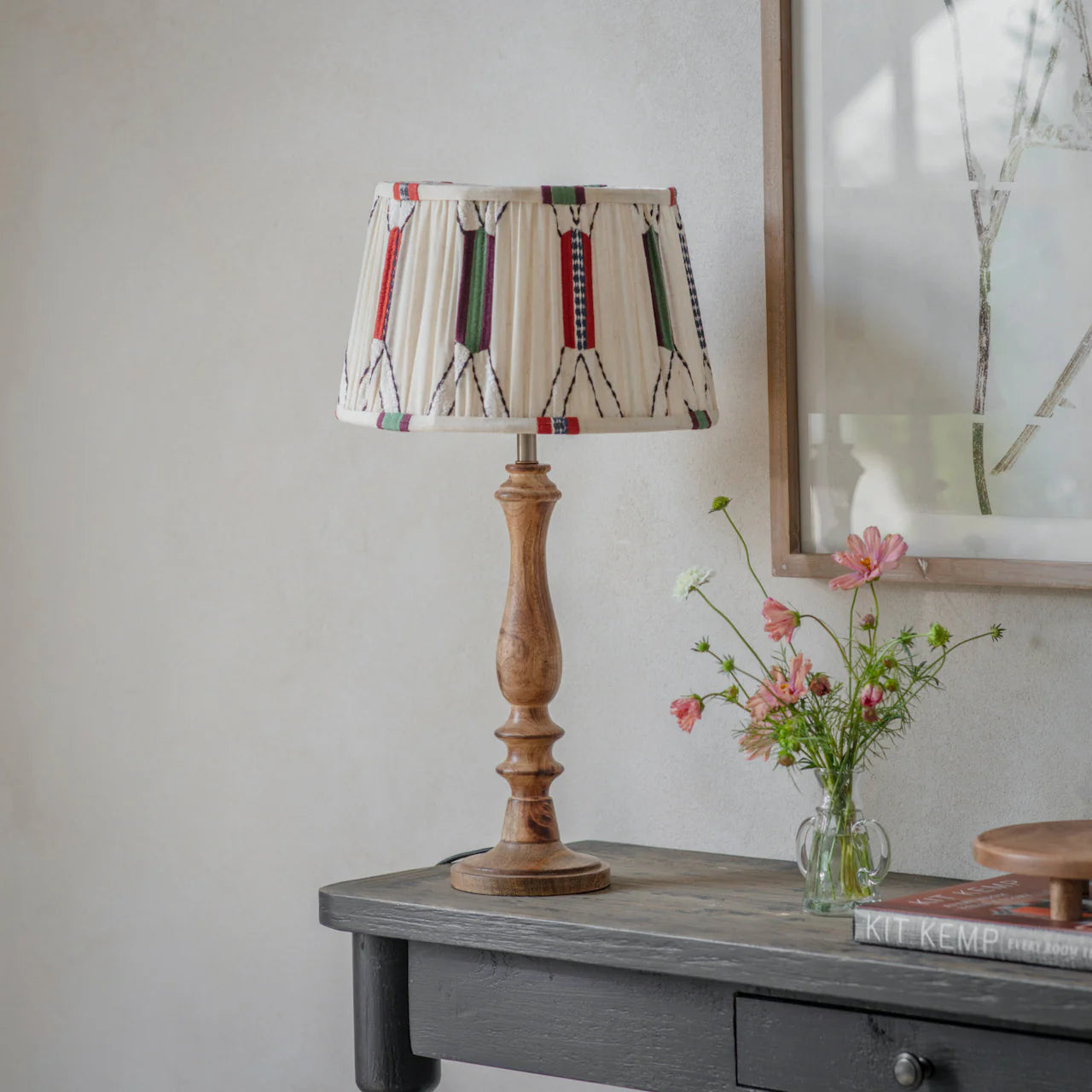 Clements Patterned Shade Table Lamp 56cm