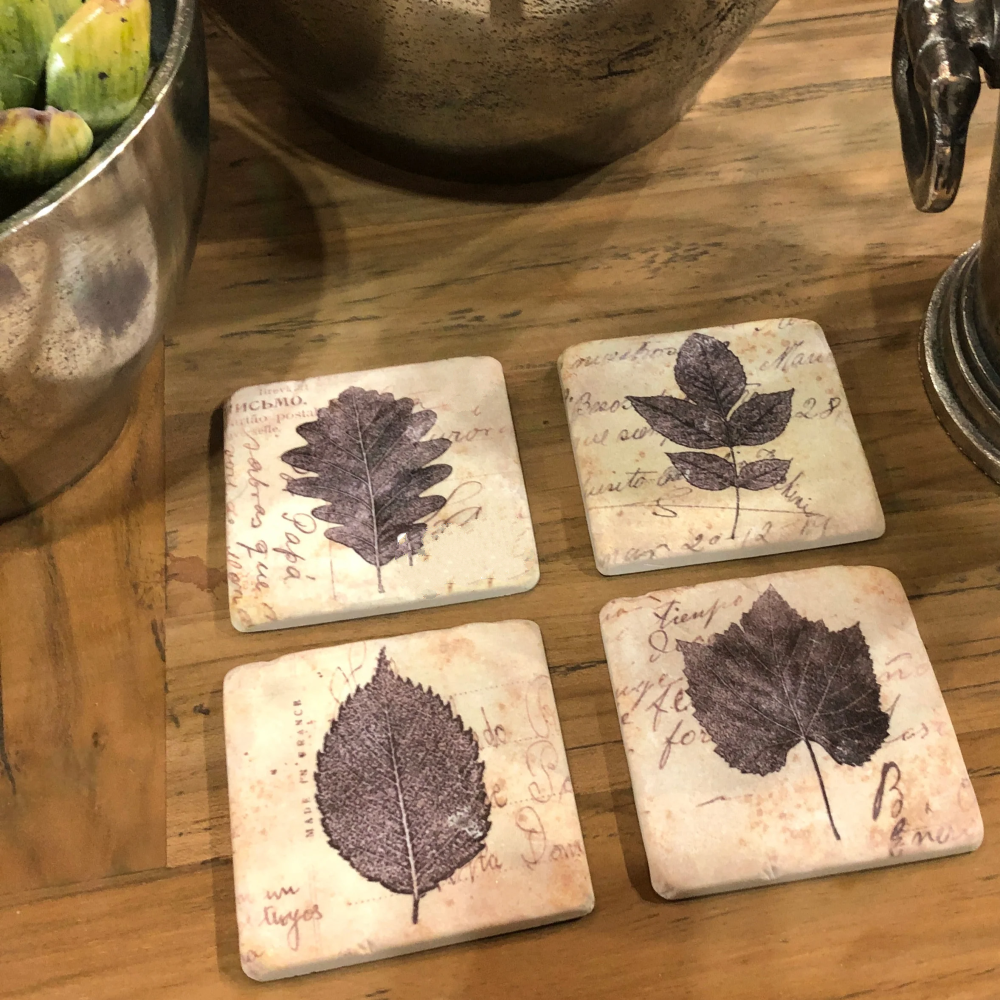 Set of Four Leaf Coasters | Annie Mo's
