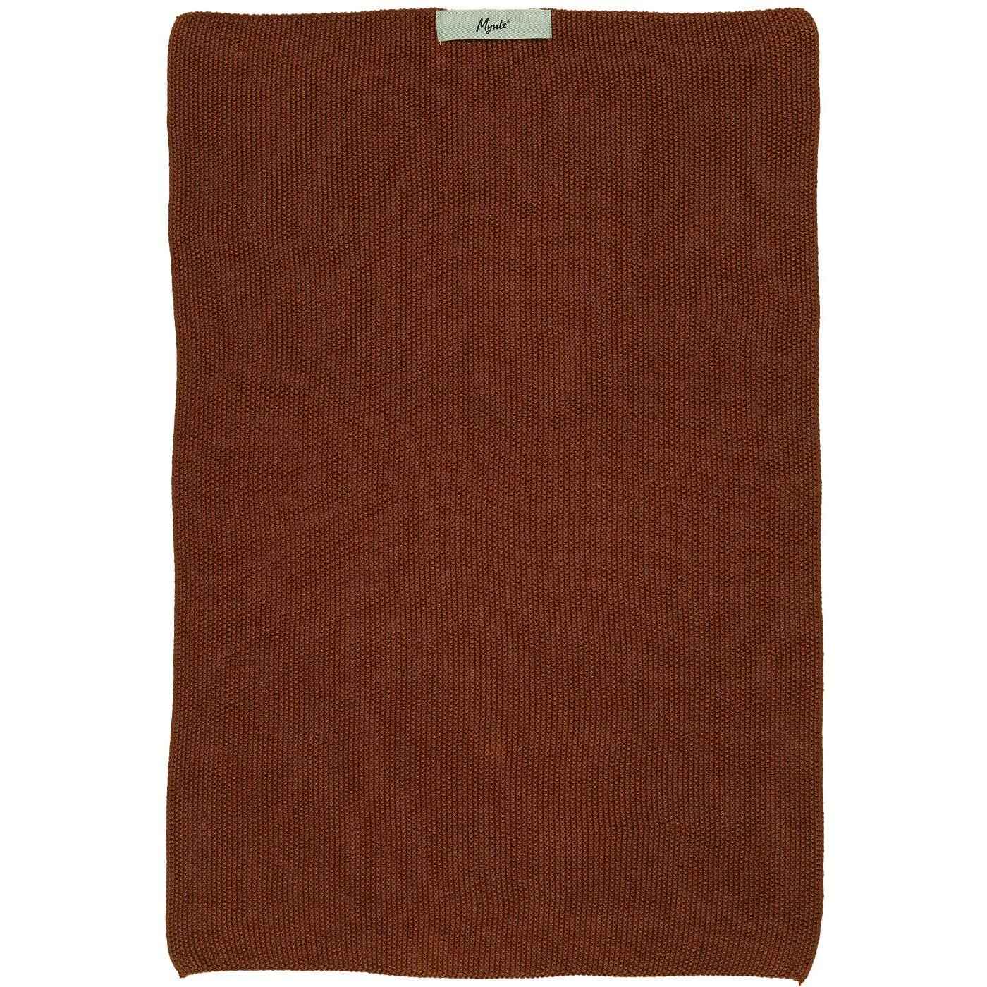 Cognac Knitted Hand Knitted Hand Towel | Annie Mo's