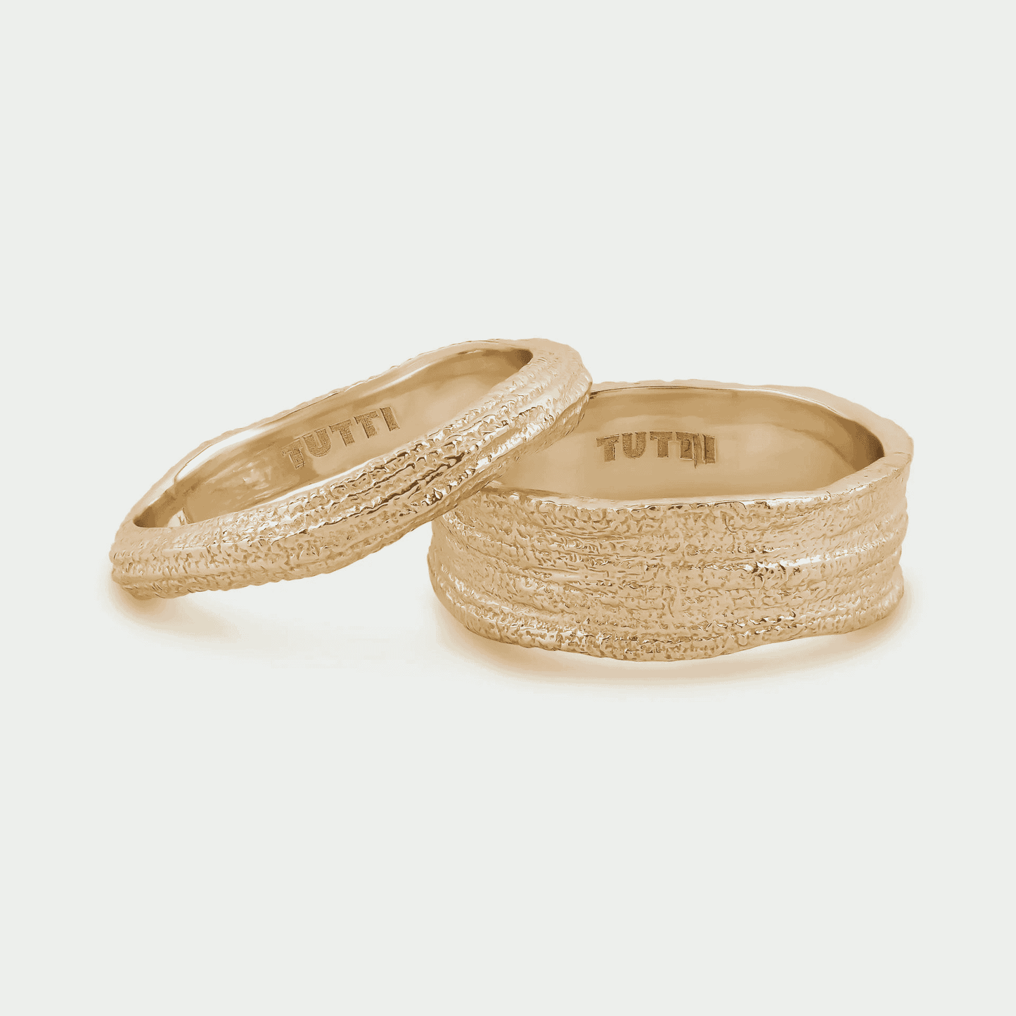 Contour Ring Set - Gold-F