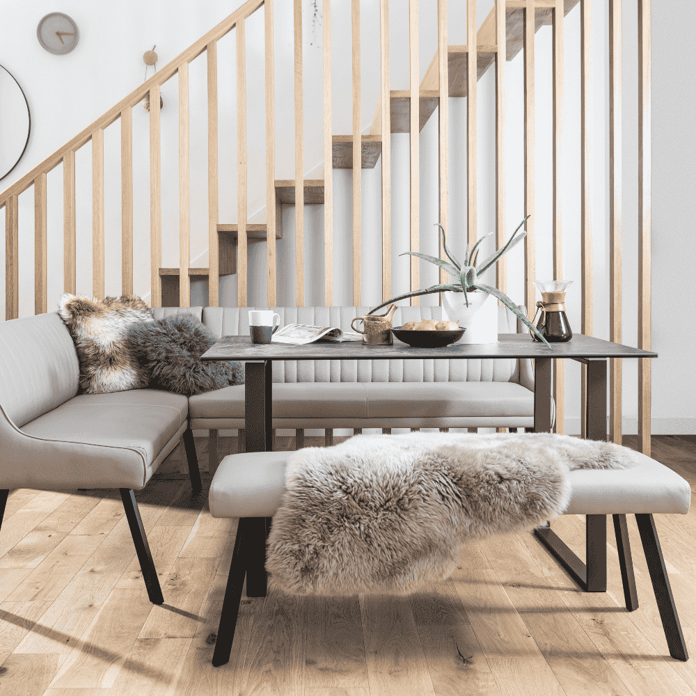 Panama Dark Grey Ceramic Compact Dining Table 135cm