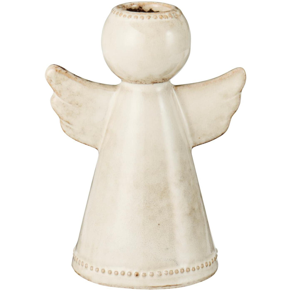Cream Angel Ceramic Candle Holder for Dinner Candles - Large 13cm | Annie Mo's B