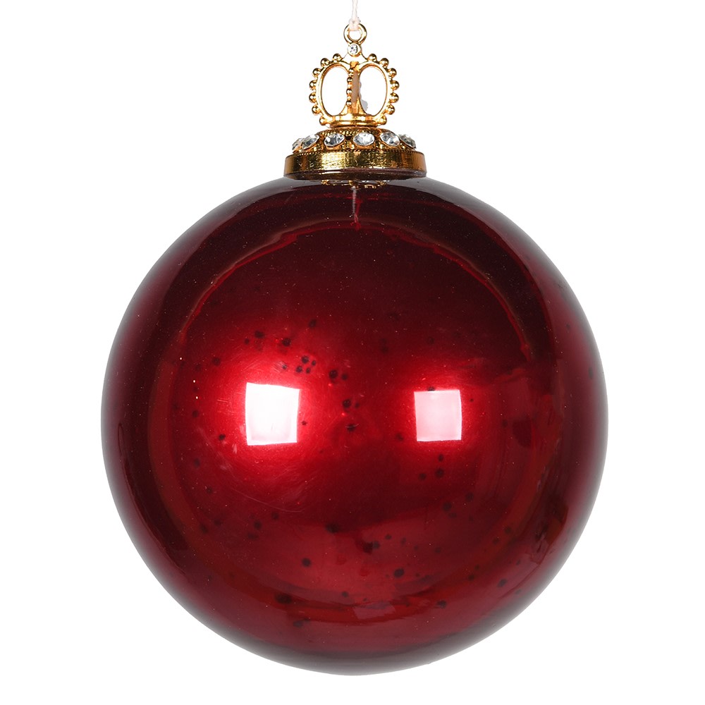 Crimson Crown Glass Bauble 16cm | Annie Mo's