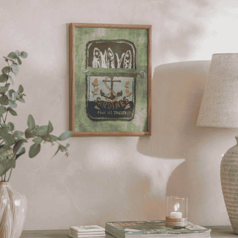 Croston Sardines Framed Print 40cm | Annie Mo's