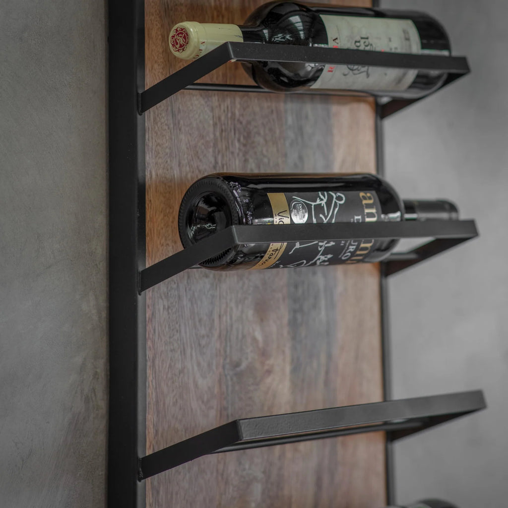 Culmer Six Bottle Angular Wall Wine Rack 32cm Wide