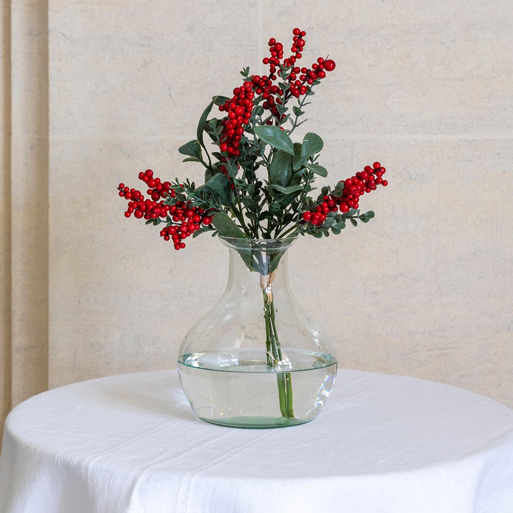 Red Berry and Eucalyptus Bunch 36cm