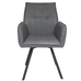 Darcie Swivel Dining Chair - Grey Leather