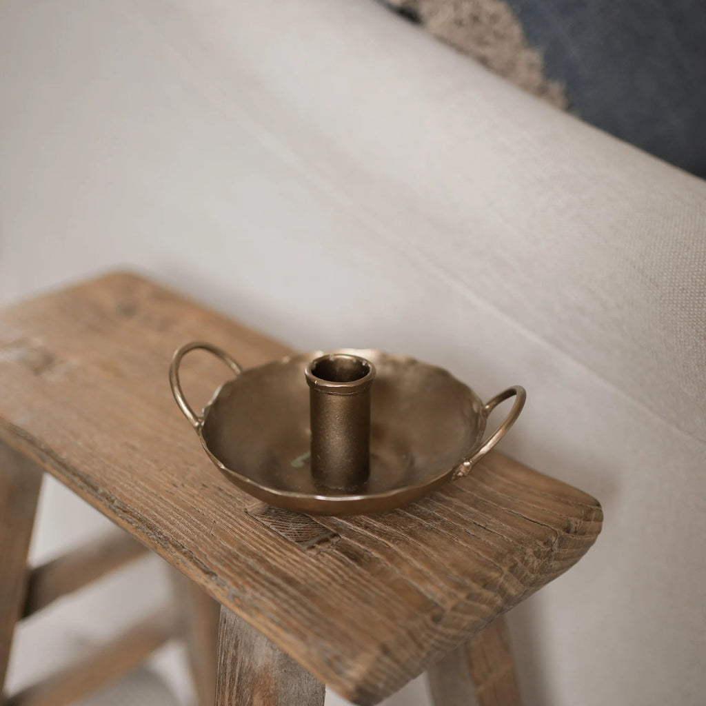 Forged Dish Candle Holder 12cm