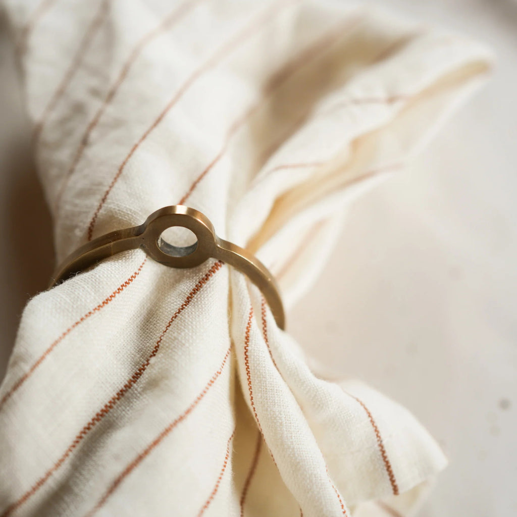Set of Four Brass O Napkin Rings | Annie Mo's