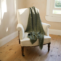 The Chantilly Cotton Throw - Olive 130 x 230cm | Annie Mo's