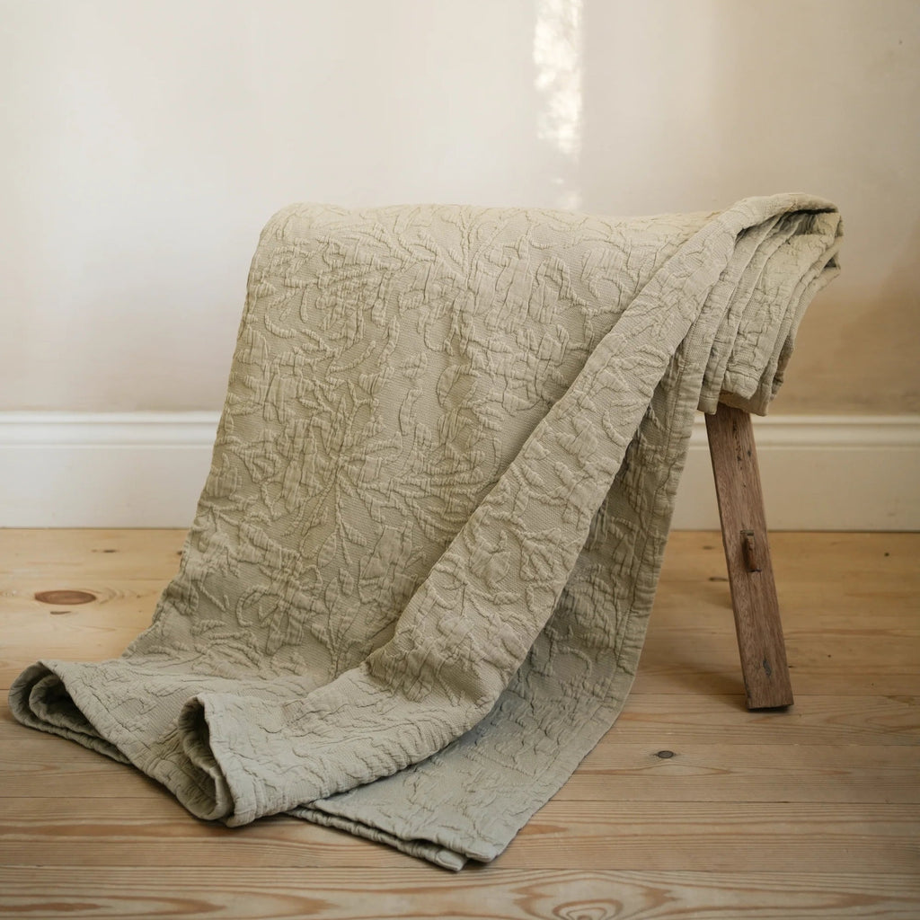 Chatsworth Bedspread - Faded Olive 220 x 230cm