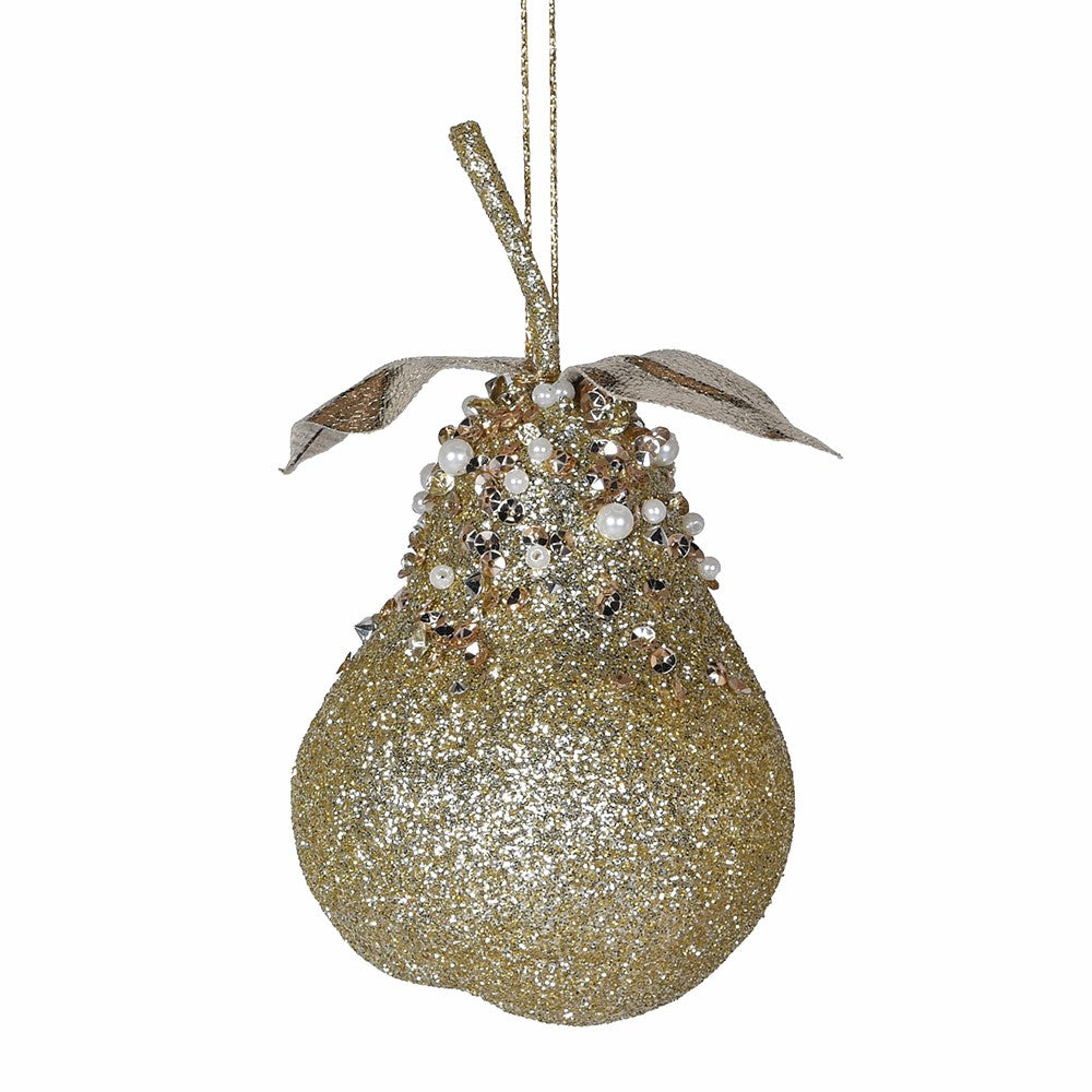 Golden Gleam Sparkle Pear 15cm | Annie Mo's