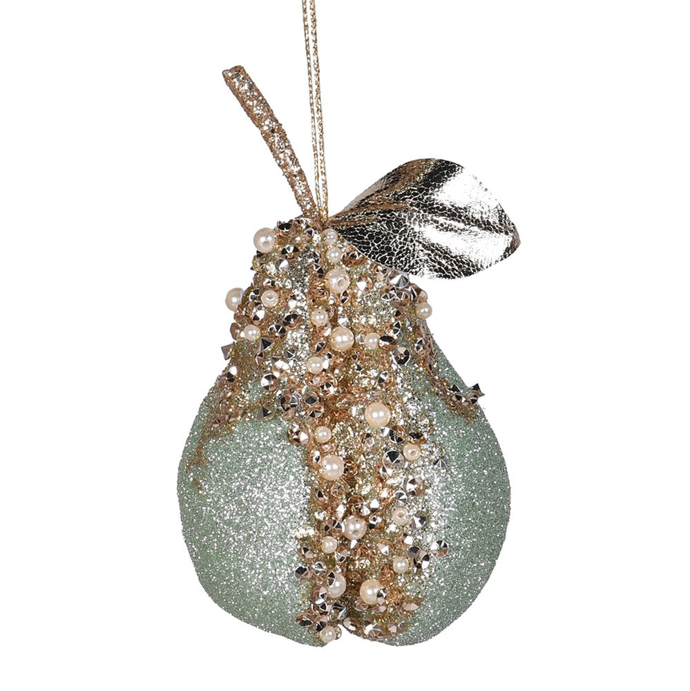 Mint Pearl Sparkle Pear 14cm | Annie Mo's