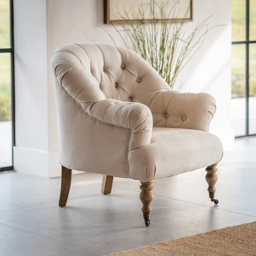 St James Occasional Chair - Beige | Annie Mo's