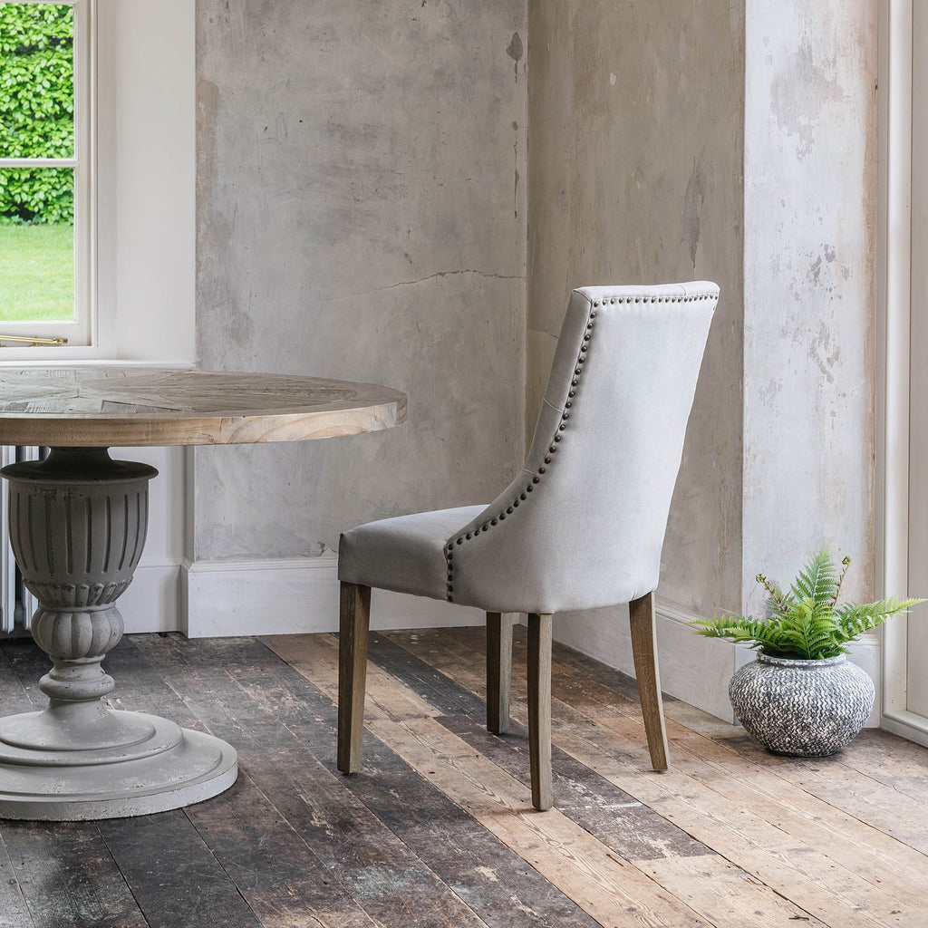 St James Button Back Dining Chair - Off White