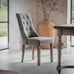 Colleville Button Back Dining Chair - Light Grey | Annie Mo's