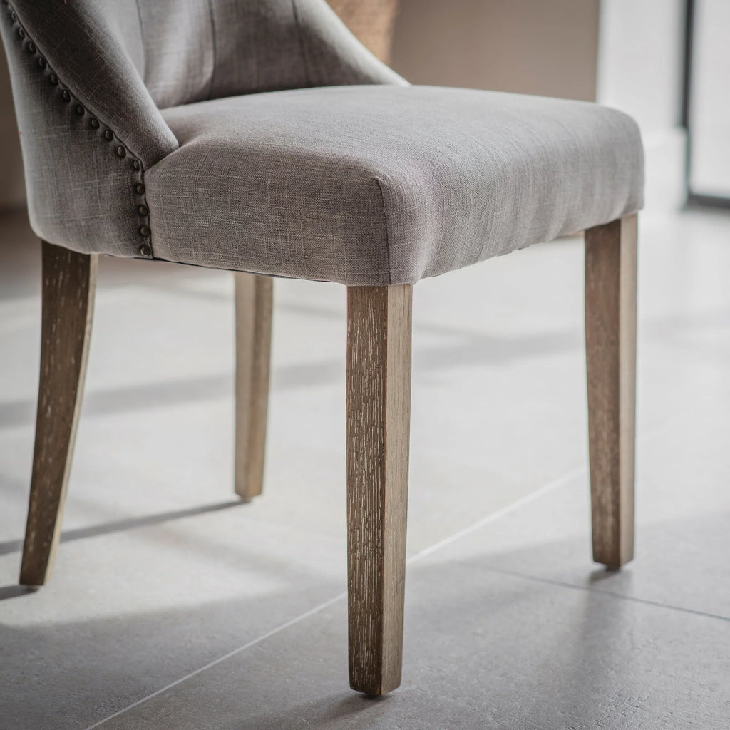 Colleville Button Back Dining Chair - Light Grey