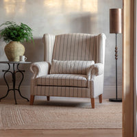 St Francis Striped Wide Armchair | Annie Mo's